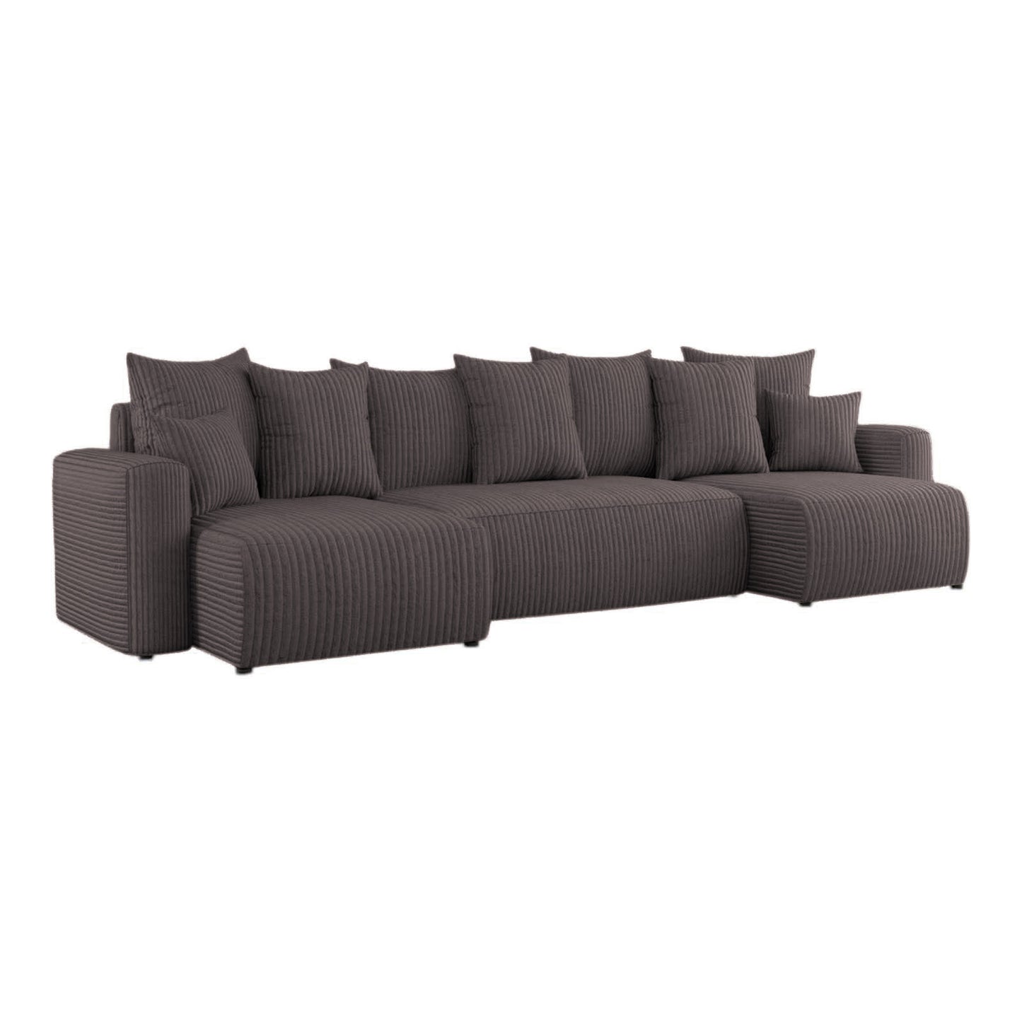 Sofá Cama Plush Forma "U" Cappuccino