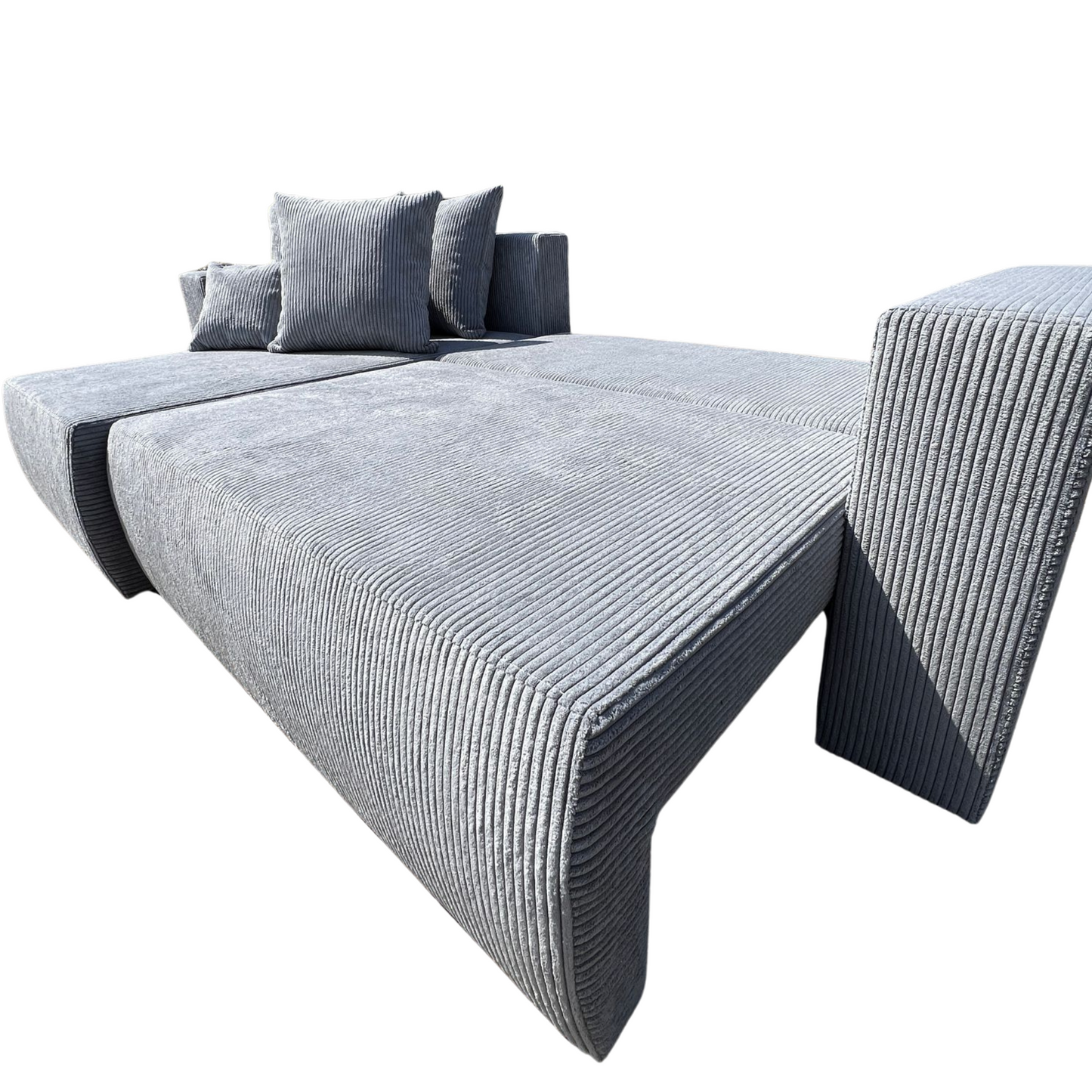 Sofá Cama “Plush” Gris Claro