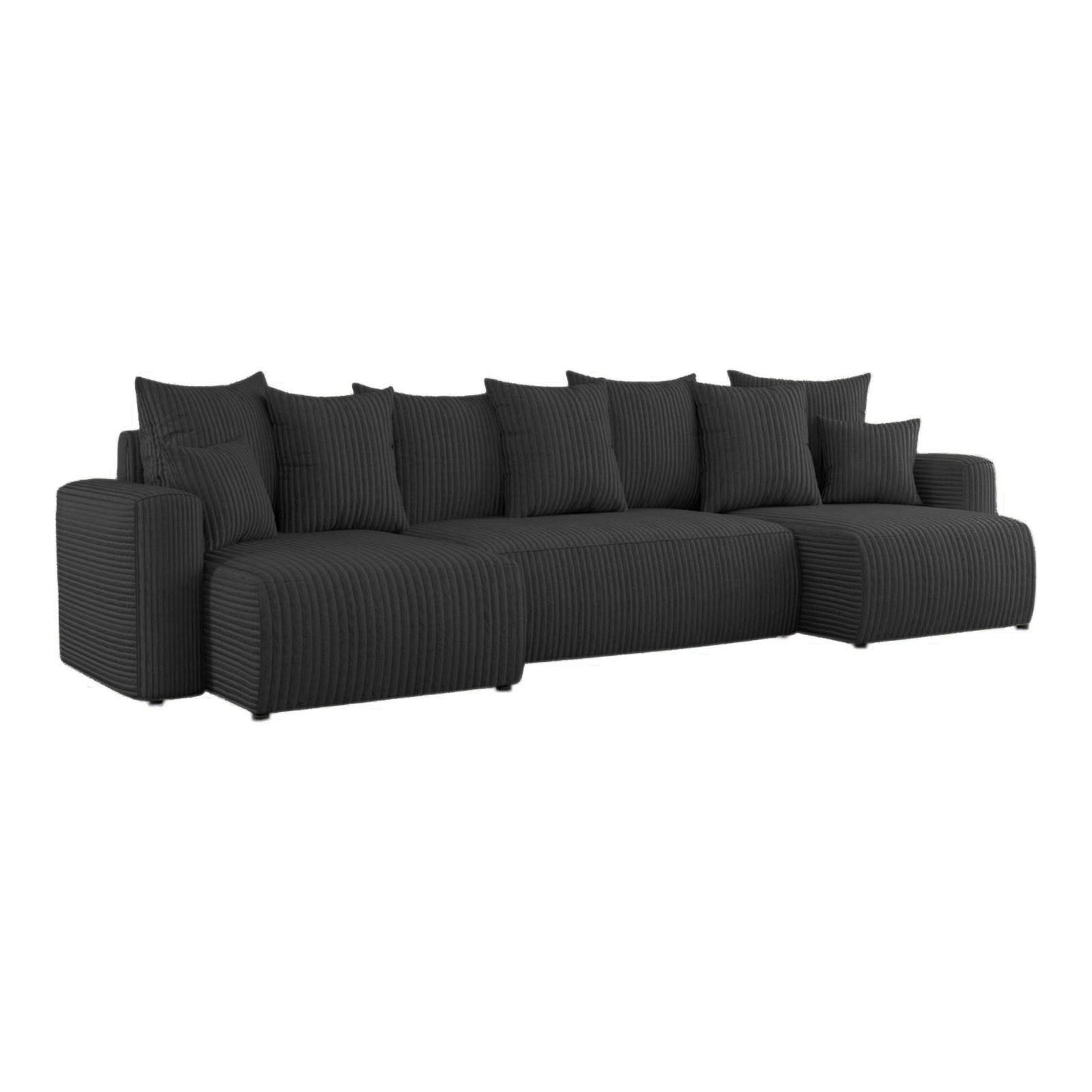 Sofá Cama Plush Forma "U" Cappuccino