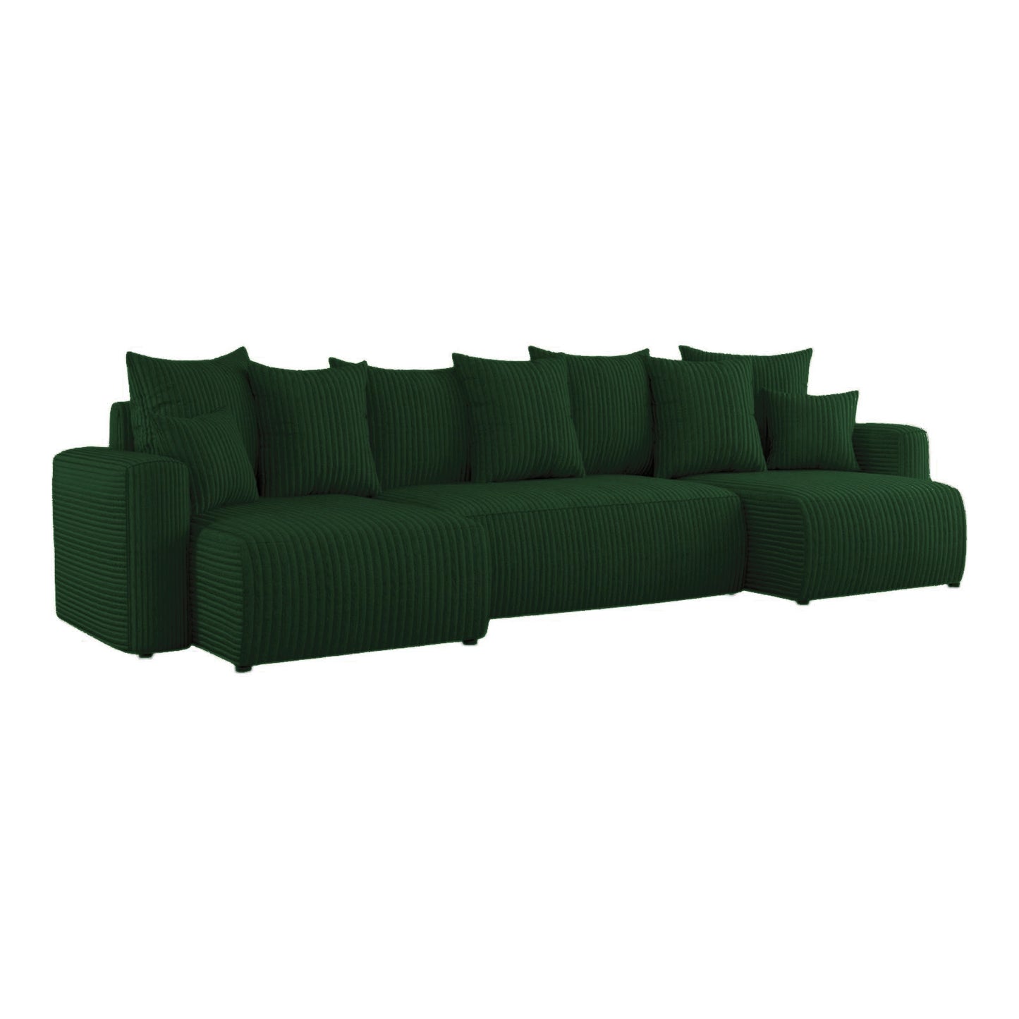 Sofá Cama Plush Forma "U" Cappuccino