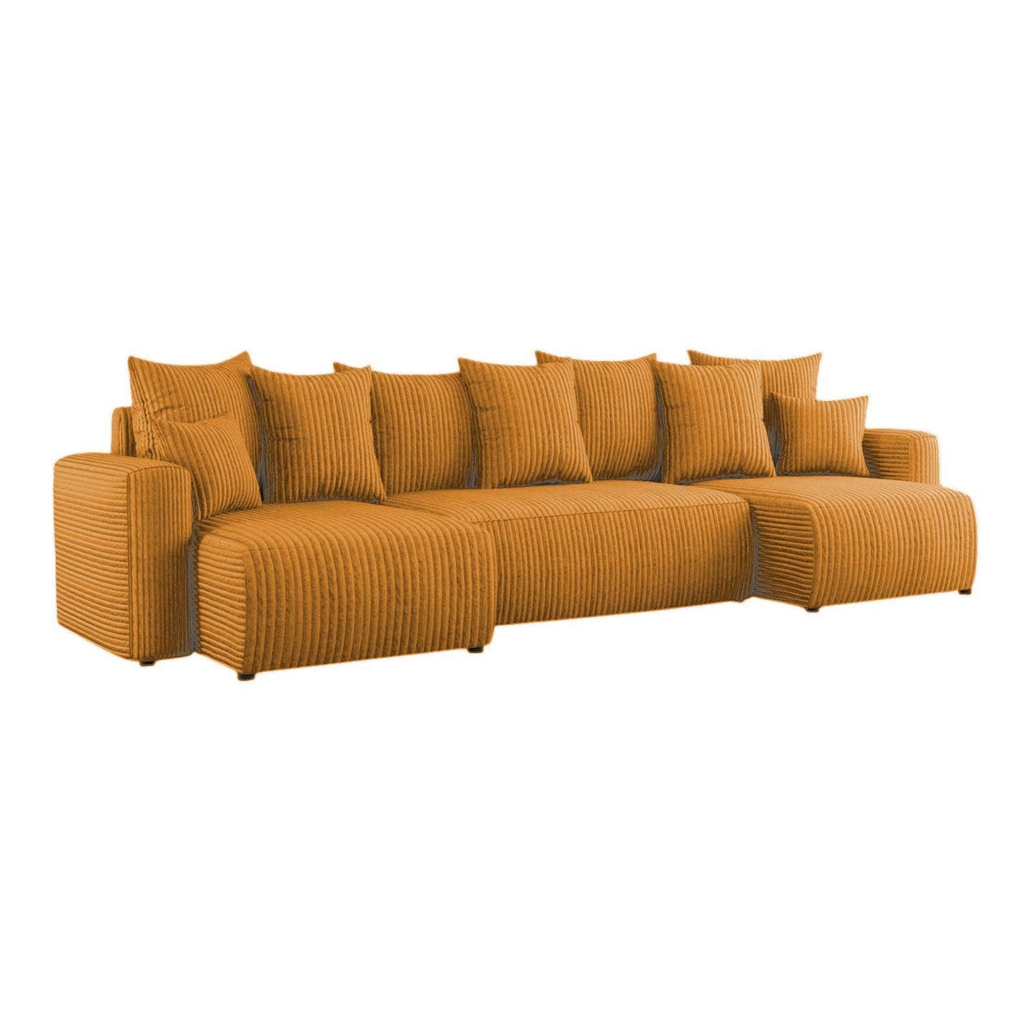 Sofá Cama Plush Forma "U" Cappuccino