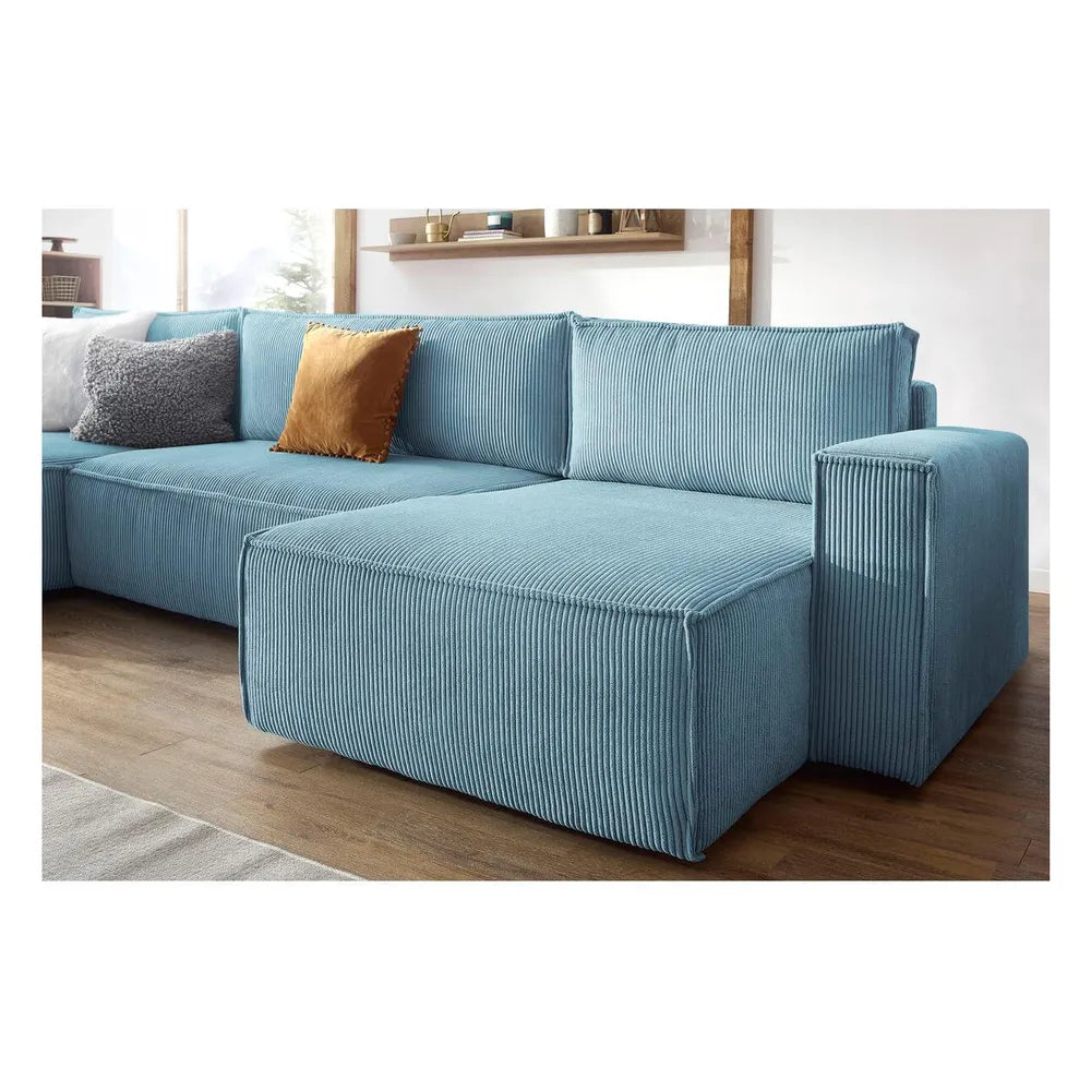 Sofá Cama Venice Forma "U" Azul