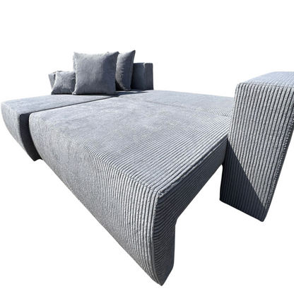 Sofá Cama “Plush” Gris Claro
