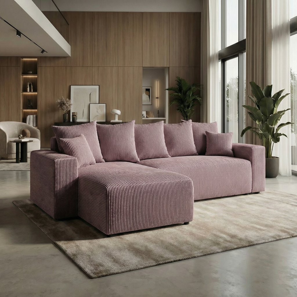 Sofá Cama “Plush” Rosa