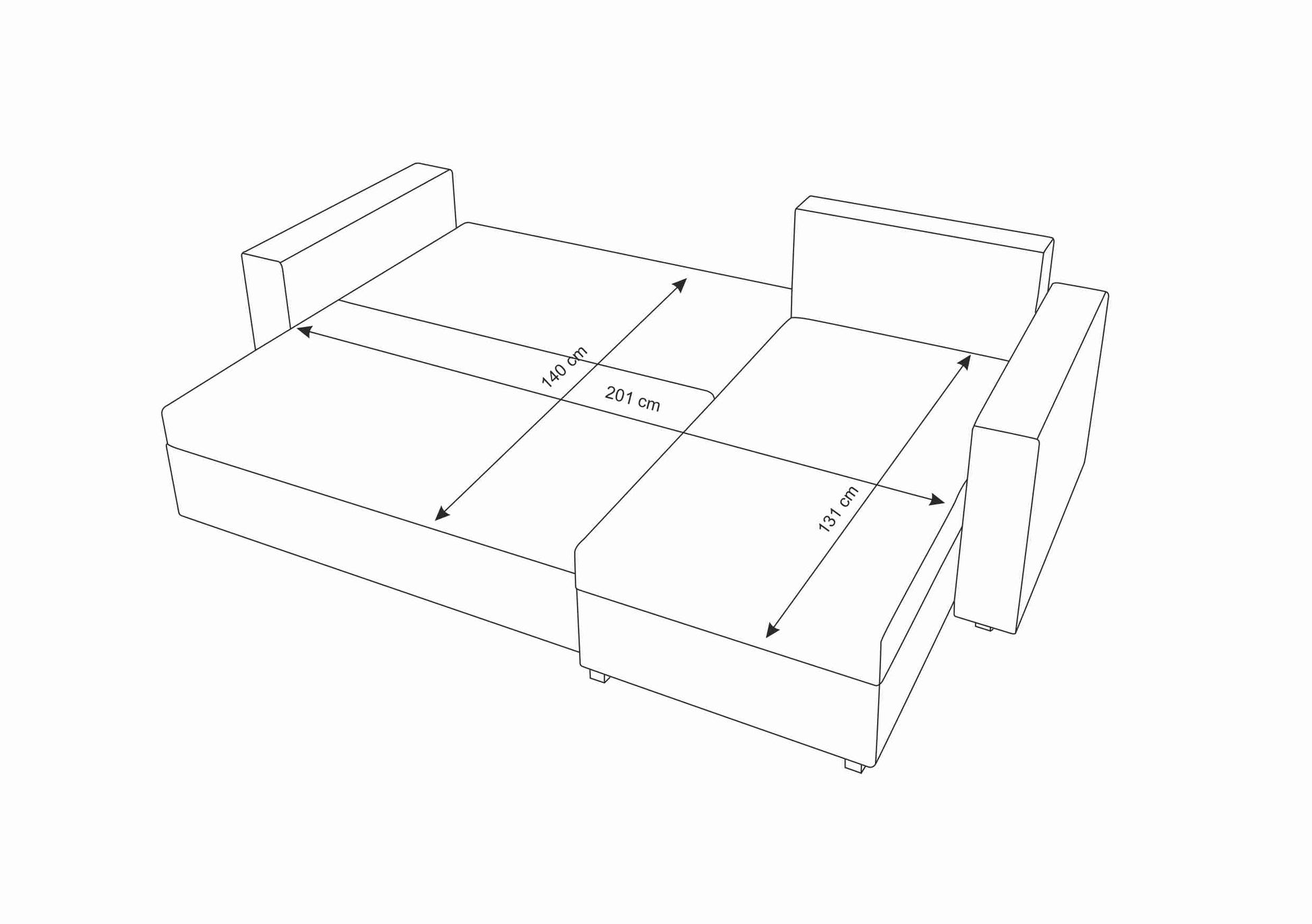 Sofá Cama "Hugo" Gris