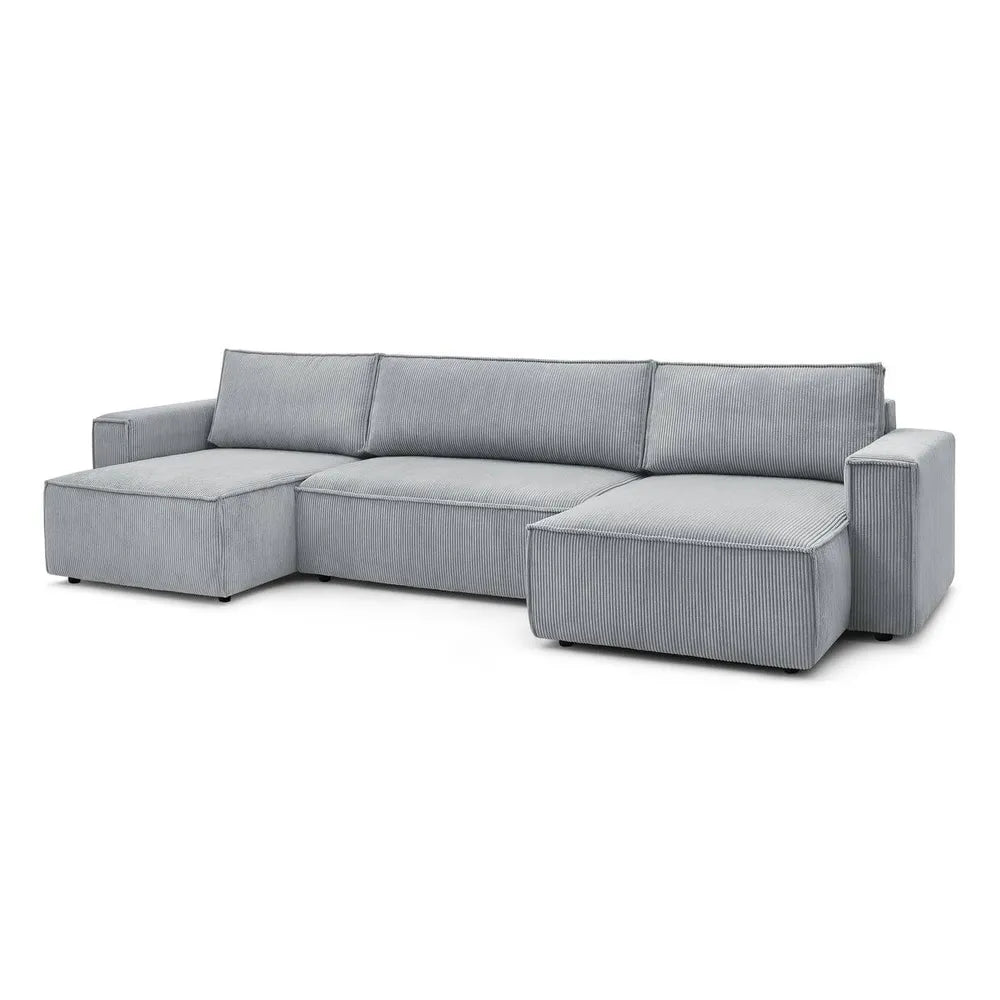 Sofá Cama Venice Forma "U" Gris Claro