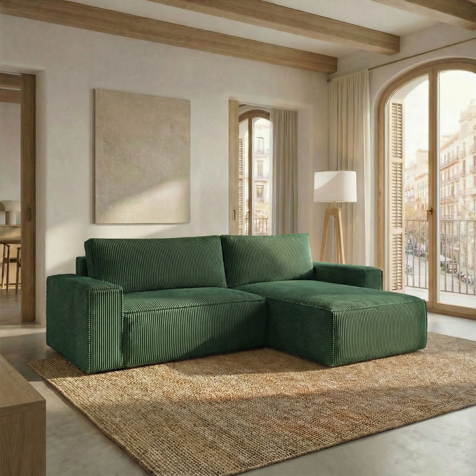 Sofá Cama "Venice" Verde Oscuro
