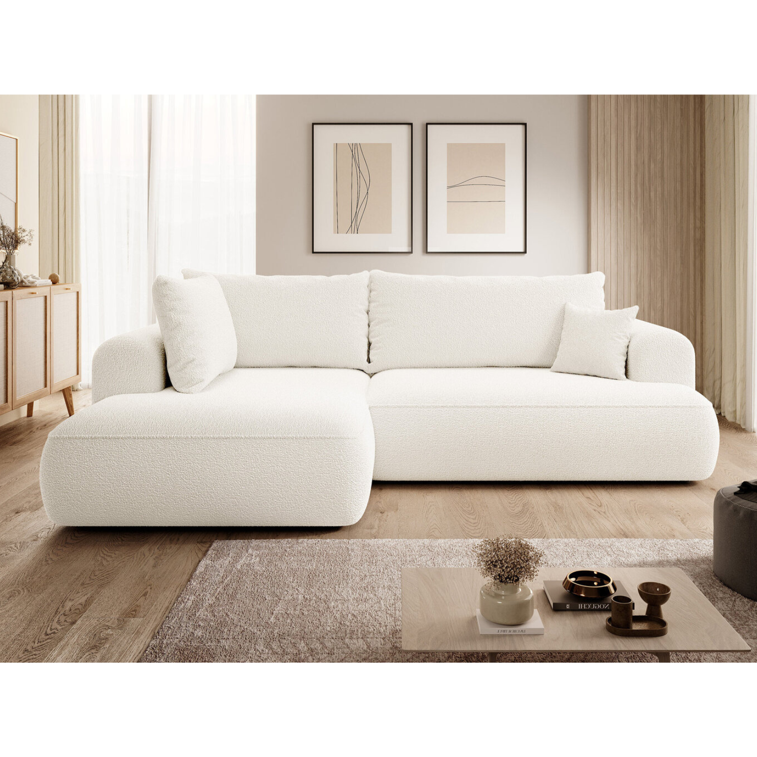 Sofá Cama "Bubble" Cremoso