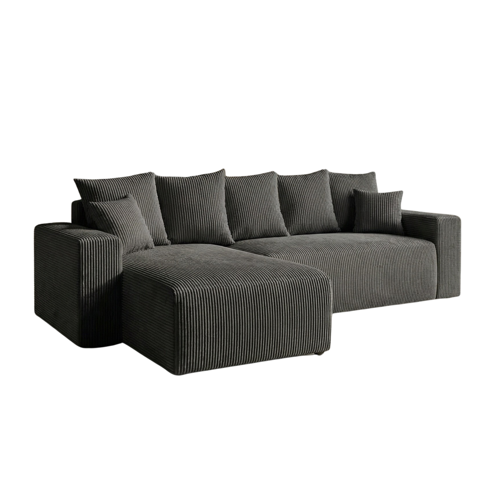 Sofá Cama “Plush” Gris Oscuro