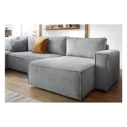 Sofá Cama Venice Forma "U" Gris Claro