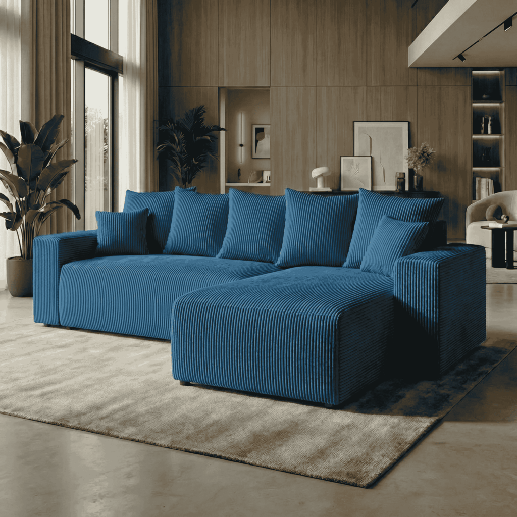 Sofá Cama “Plush” Rosa (240x143cm)