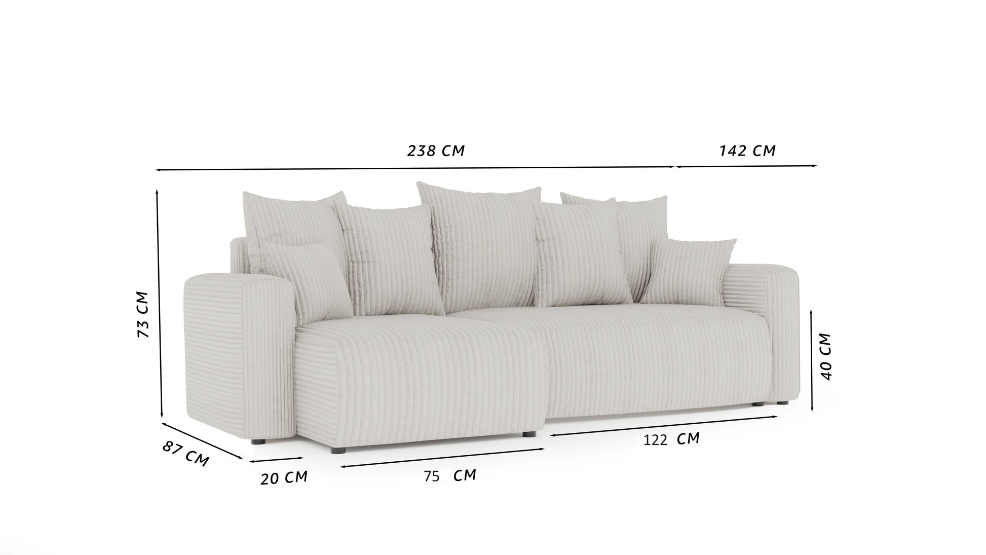 Sofá Cama “Plush” Beige