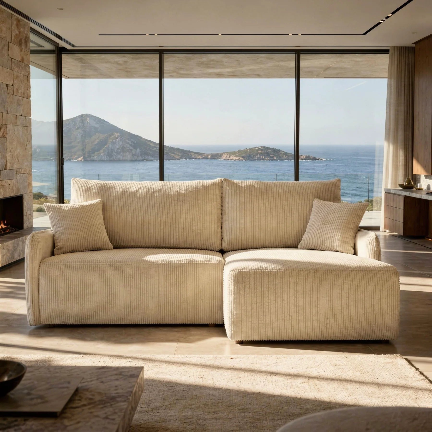 Sofá Cama “Fluffy” Cremoso