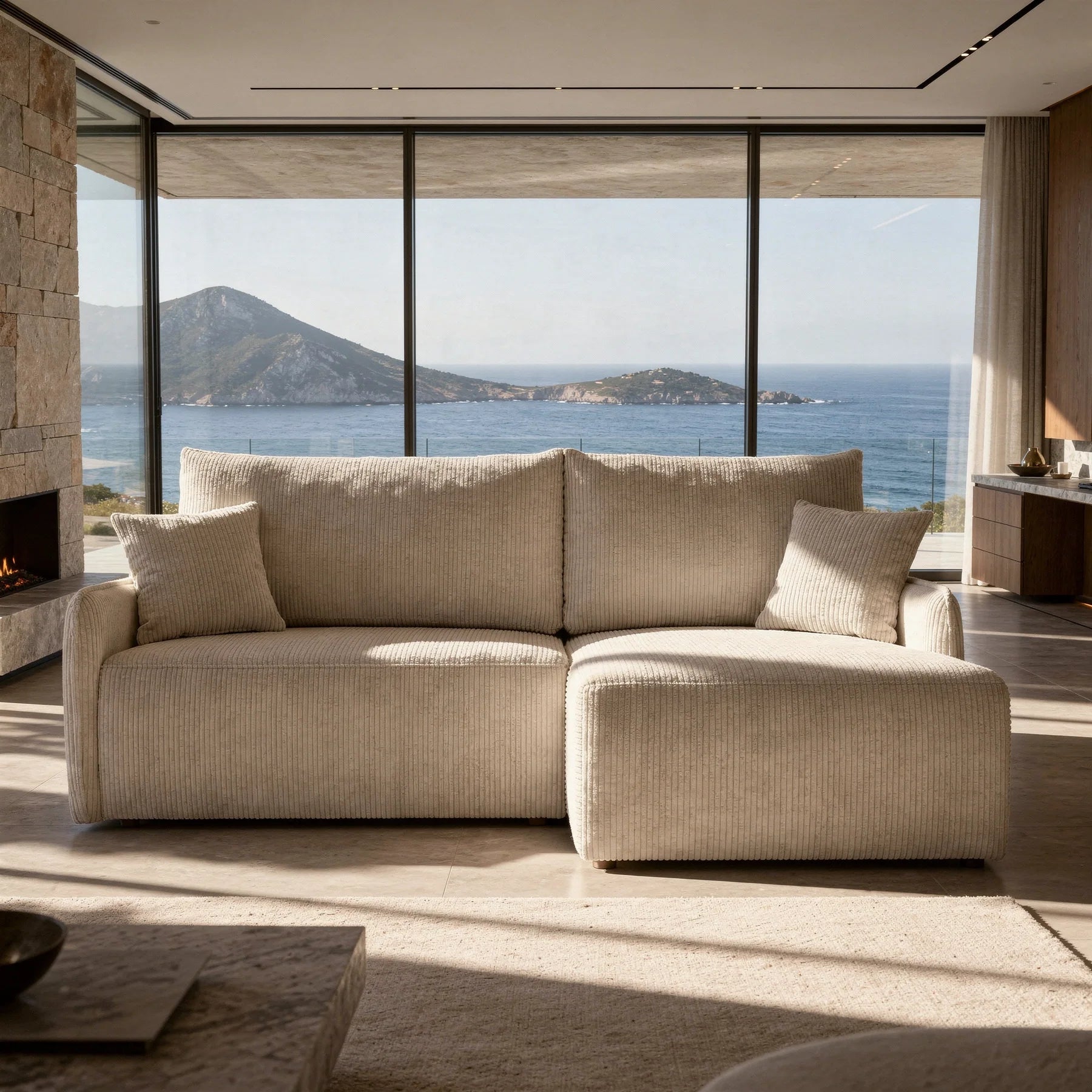 Sofá Cama “Fluffy” Cremoso