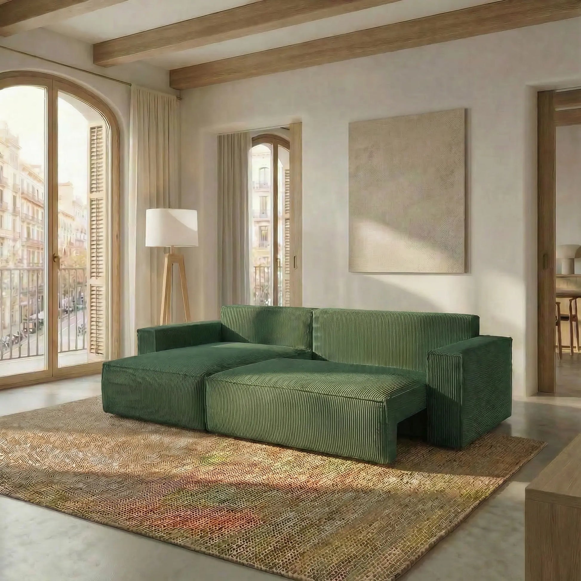 Sofá Cama "Venice" Verde Oscuro