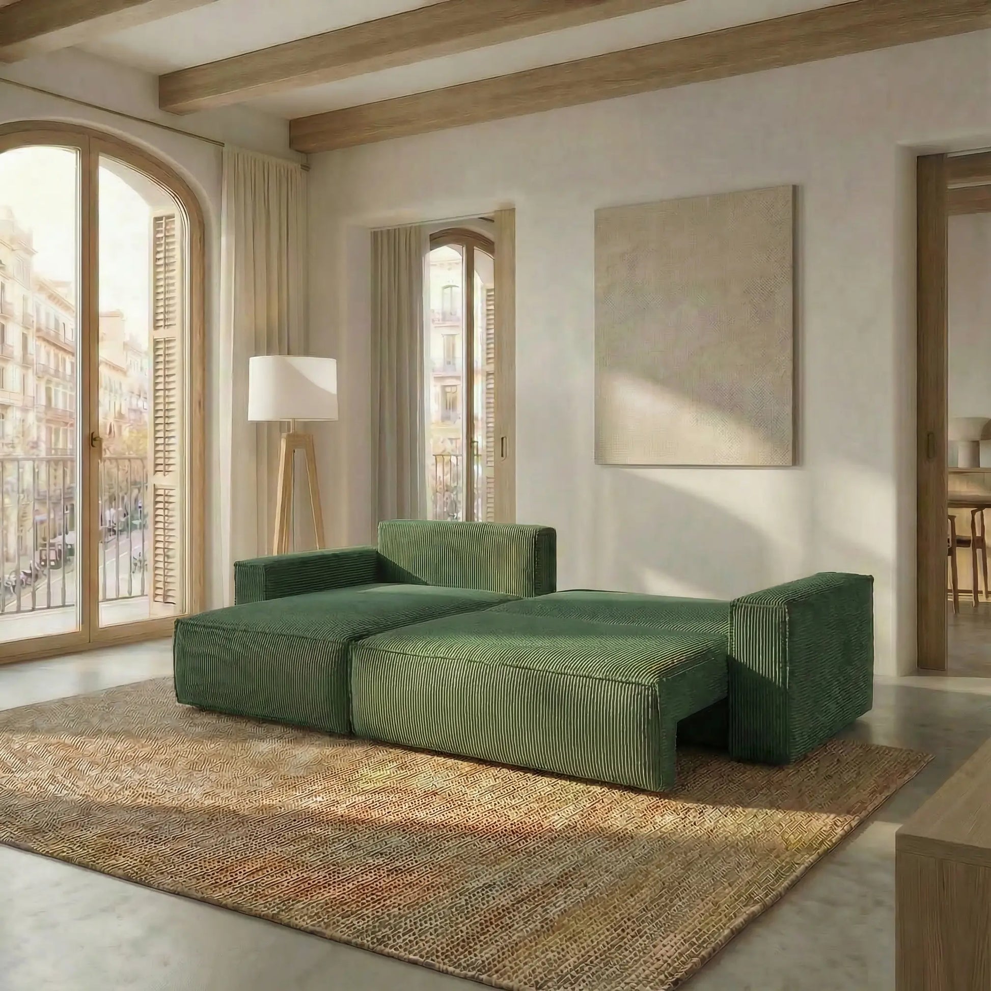 Sofá Cama "Venice" Verde Oscuro