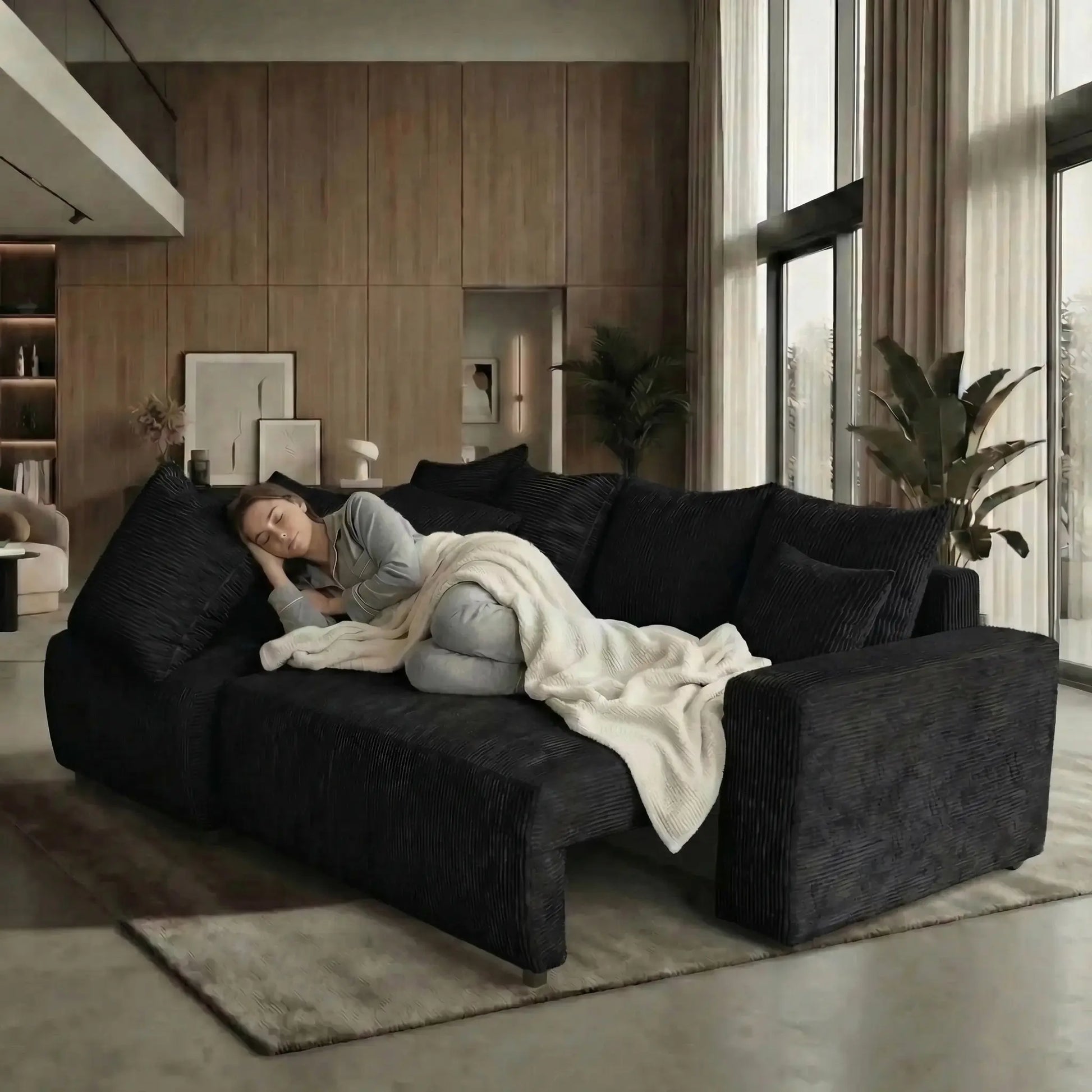 Sofá Cama “Plush” Negro