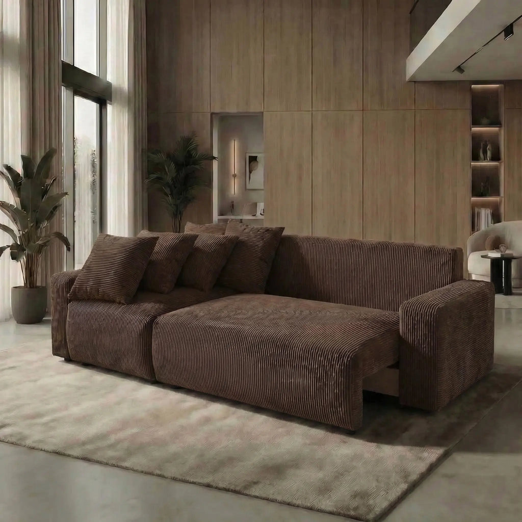 Sofá Cama “Plush” Marrón Oscuro
