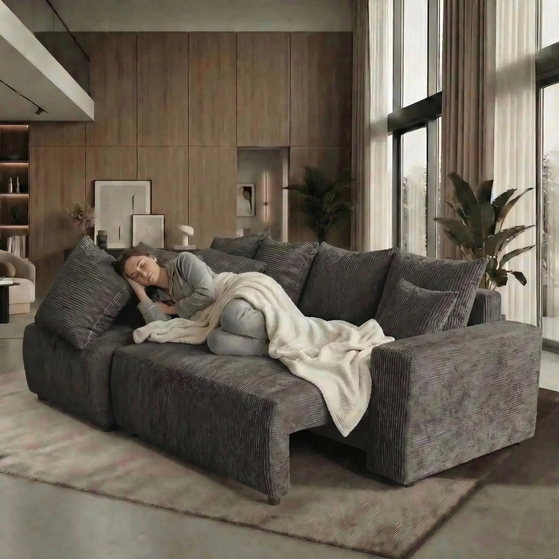 Sofá Cama “Plush” Gris