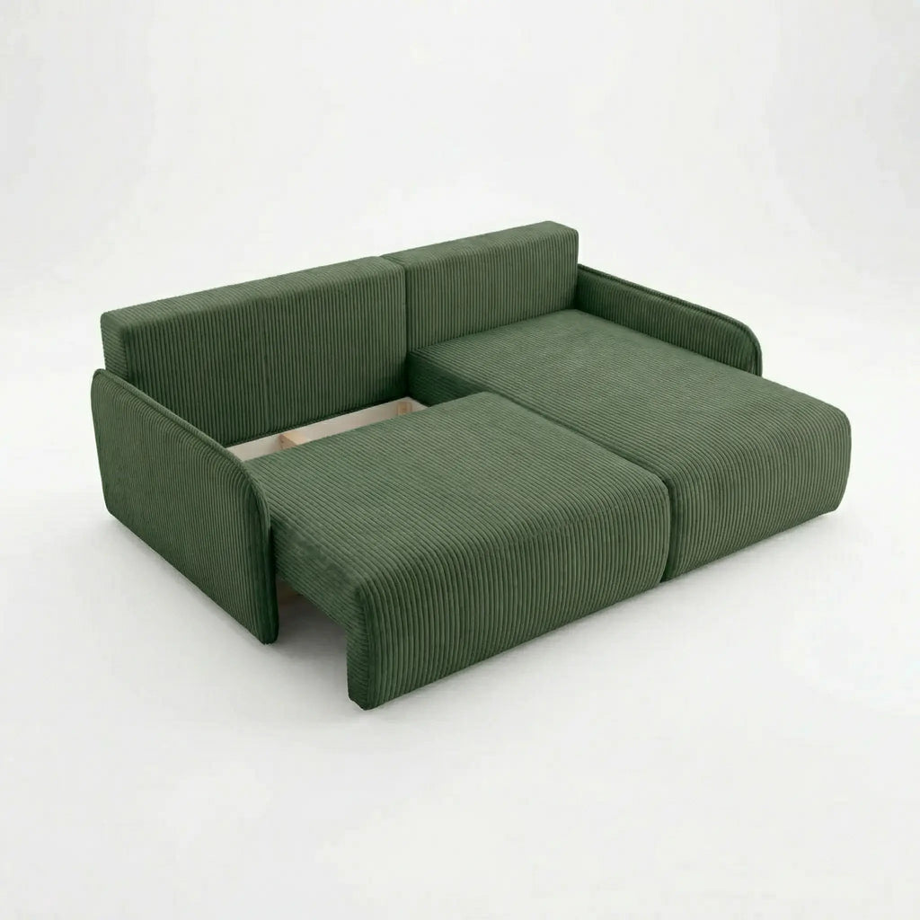 Sofá Cama “Fluffy” Verde Oscuro