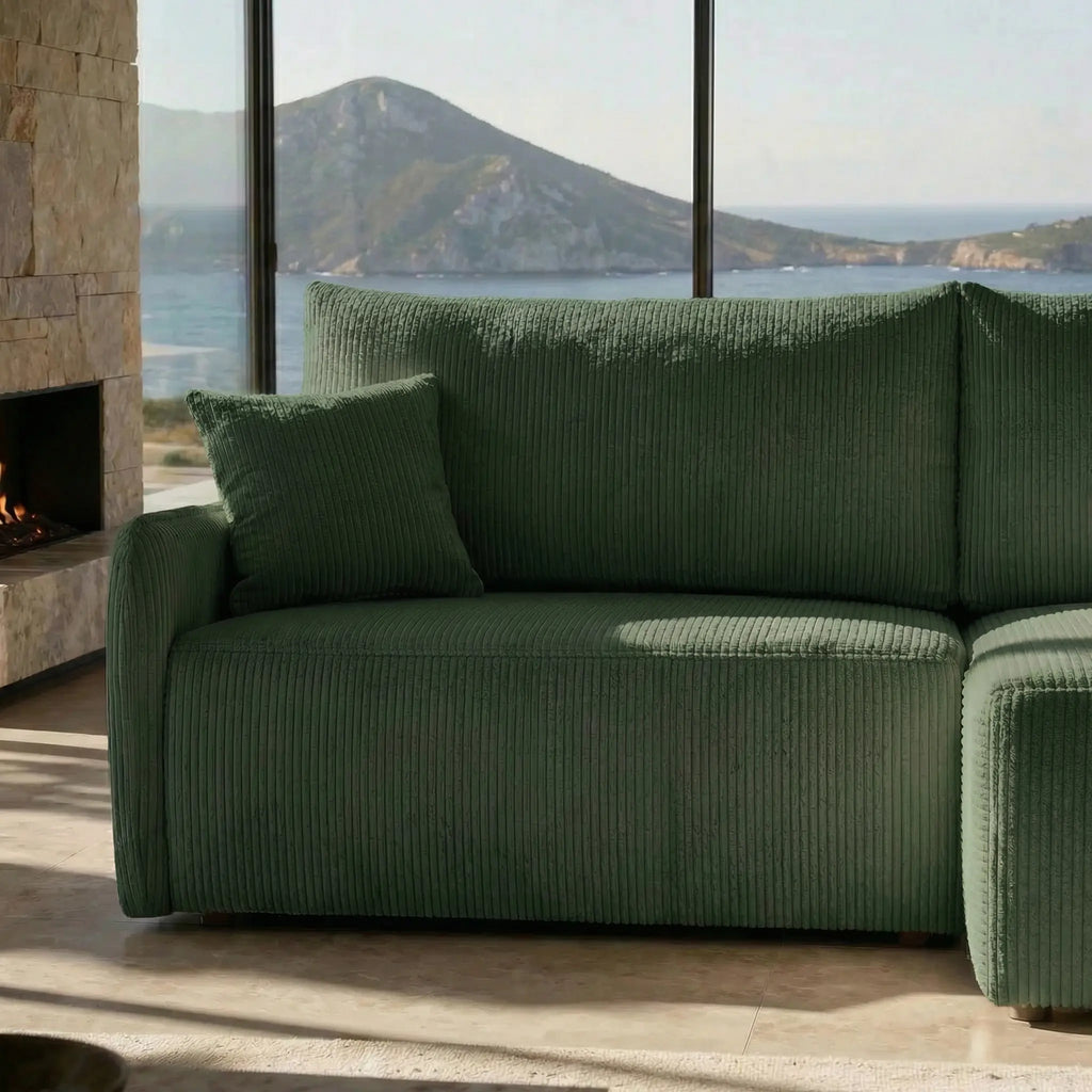 Sofá Cama “Fluffy” Verde Oscuro